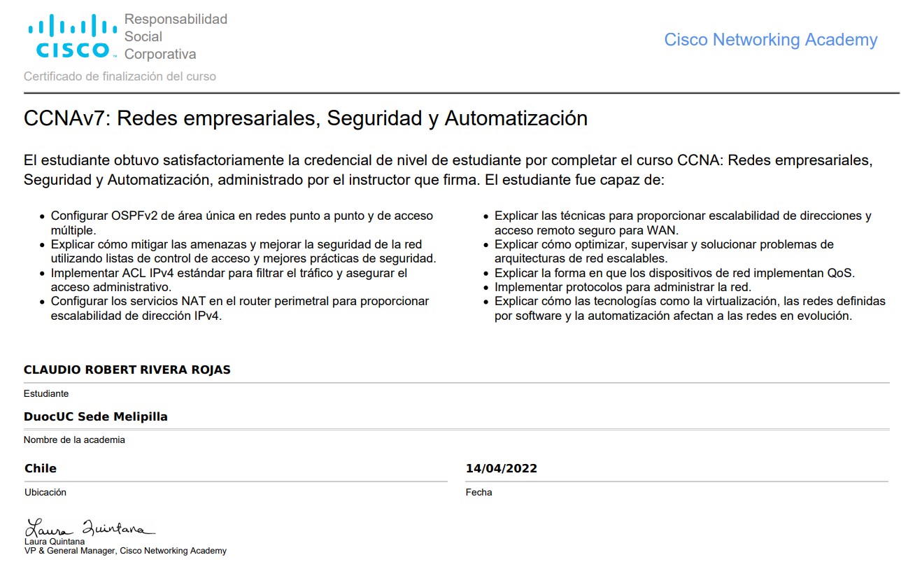 Certificado CCNA